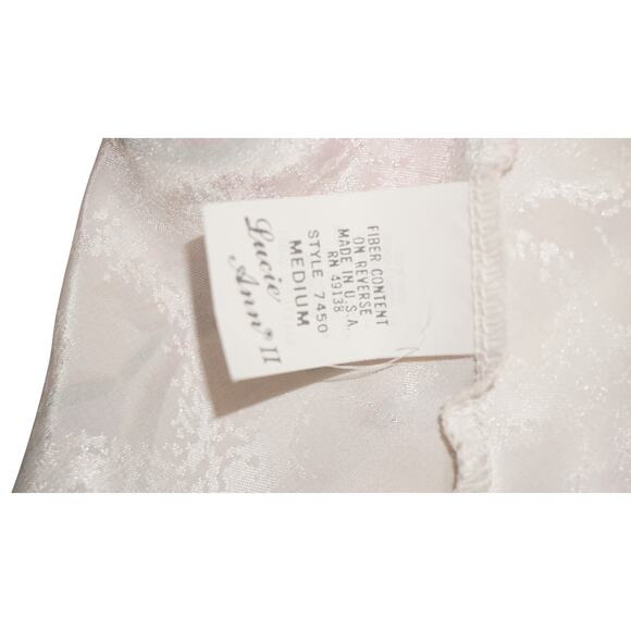 Vintage Lucie Ann II Floral Satin Romper Teddy Lingerie Lace Trim Medium USA - Picture 7 of 7
